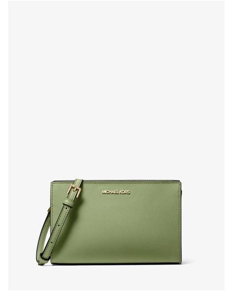 Sheila Small Faux Saffiano Leather Crossbody Bag.